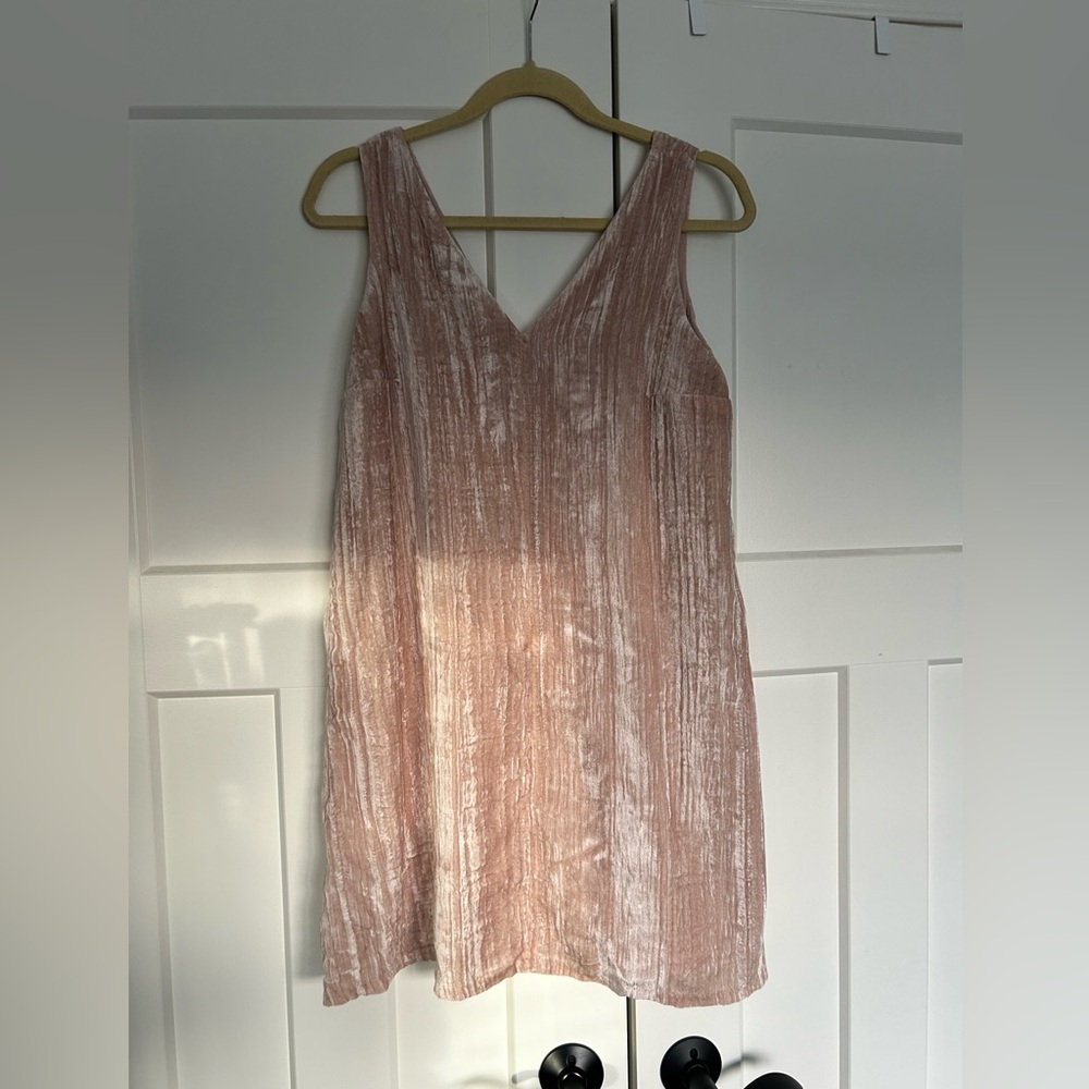 Brand new loft dress! Tags are still on! Light pink velvet